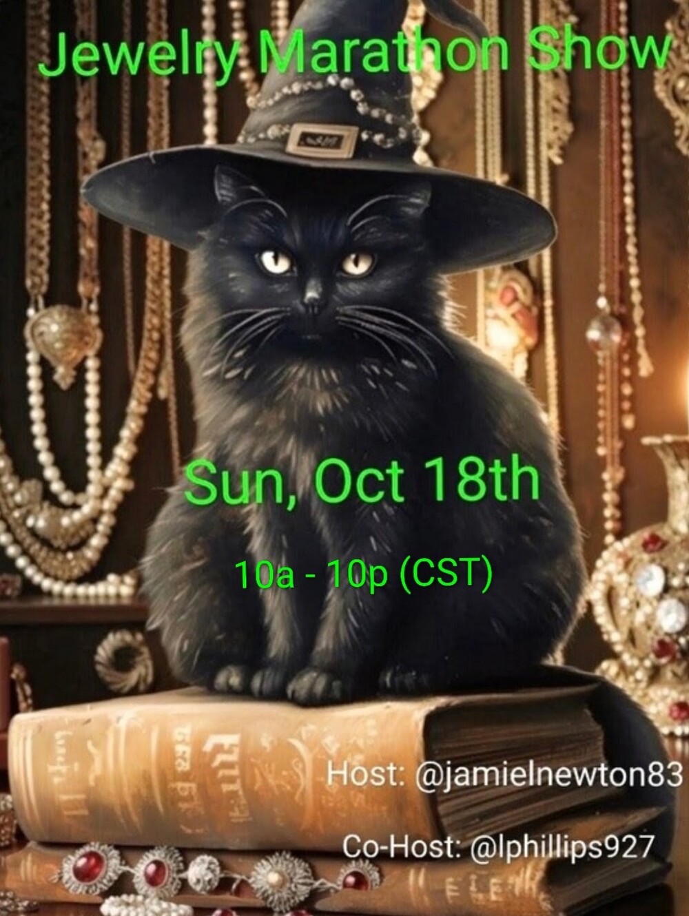 SUN, OCT 18 MARATHON SHOW WITH JAMIE 10a-930p CST